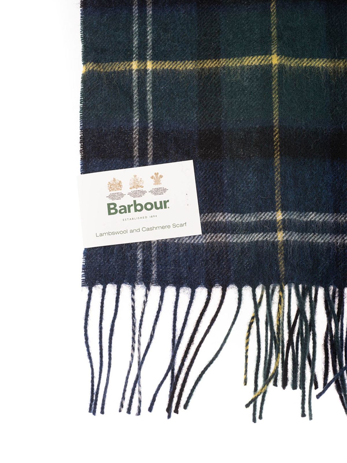 barbour green tartan scarf