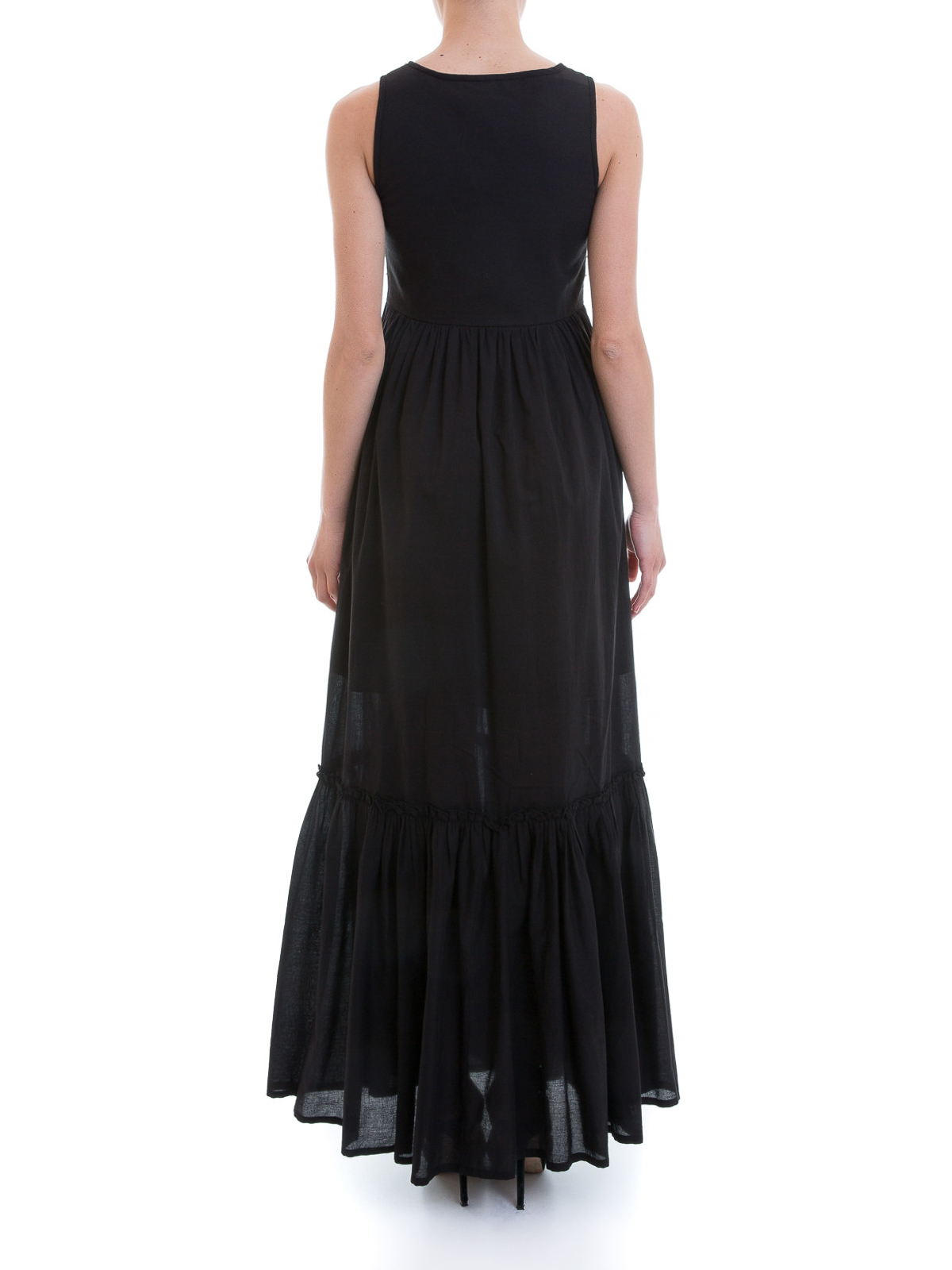 embroidered bodice maxi dress