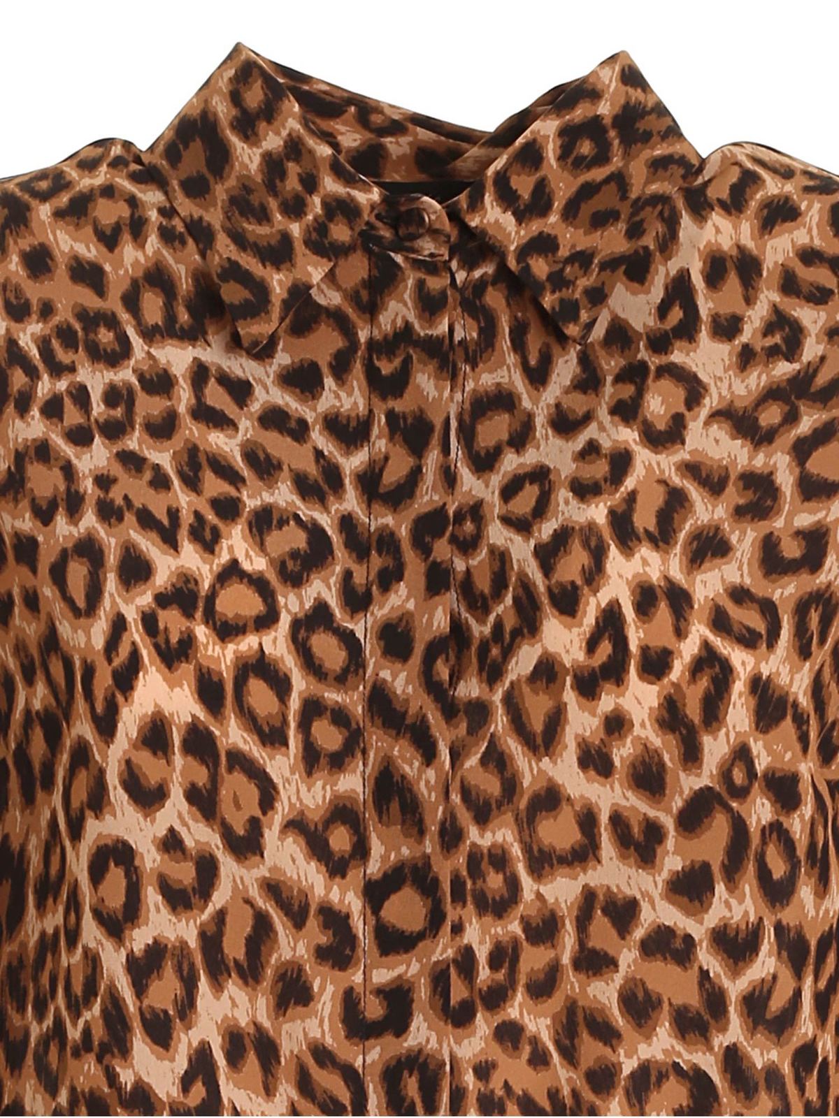 Shirts Blumarine - Animal print silk shirt - 25238188 | iKRIX.com