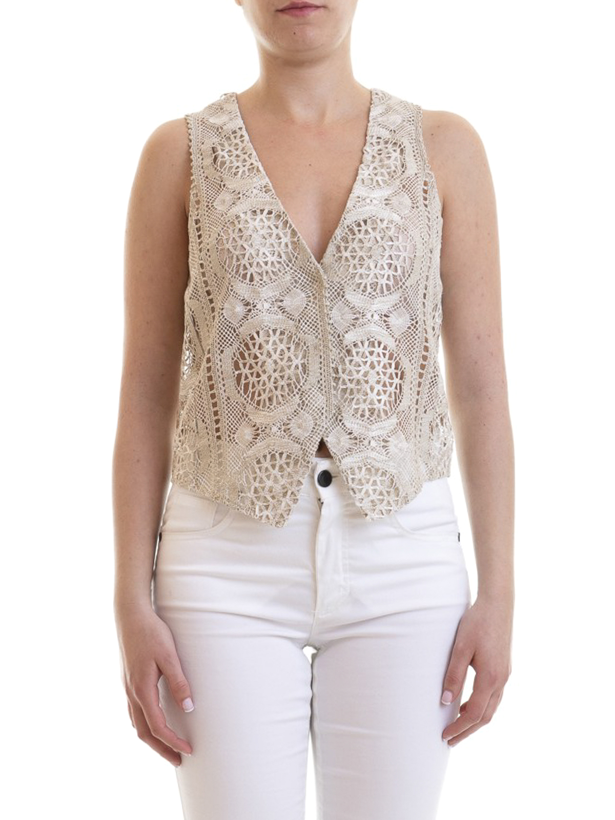 Womens Clothing Tops Sleeveless and tank tops be Blumarine Top in White 
