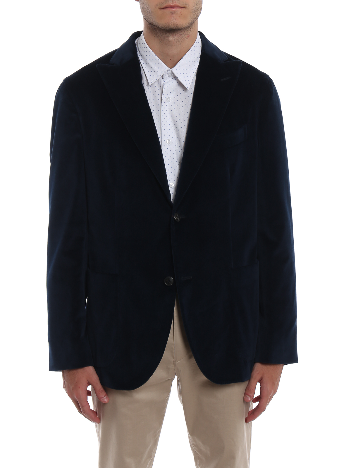 Blazers Boglioli Blue velvet unstructured blazer N6302EBFC0330780