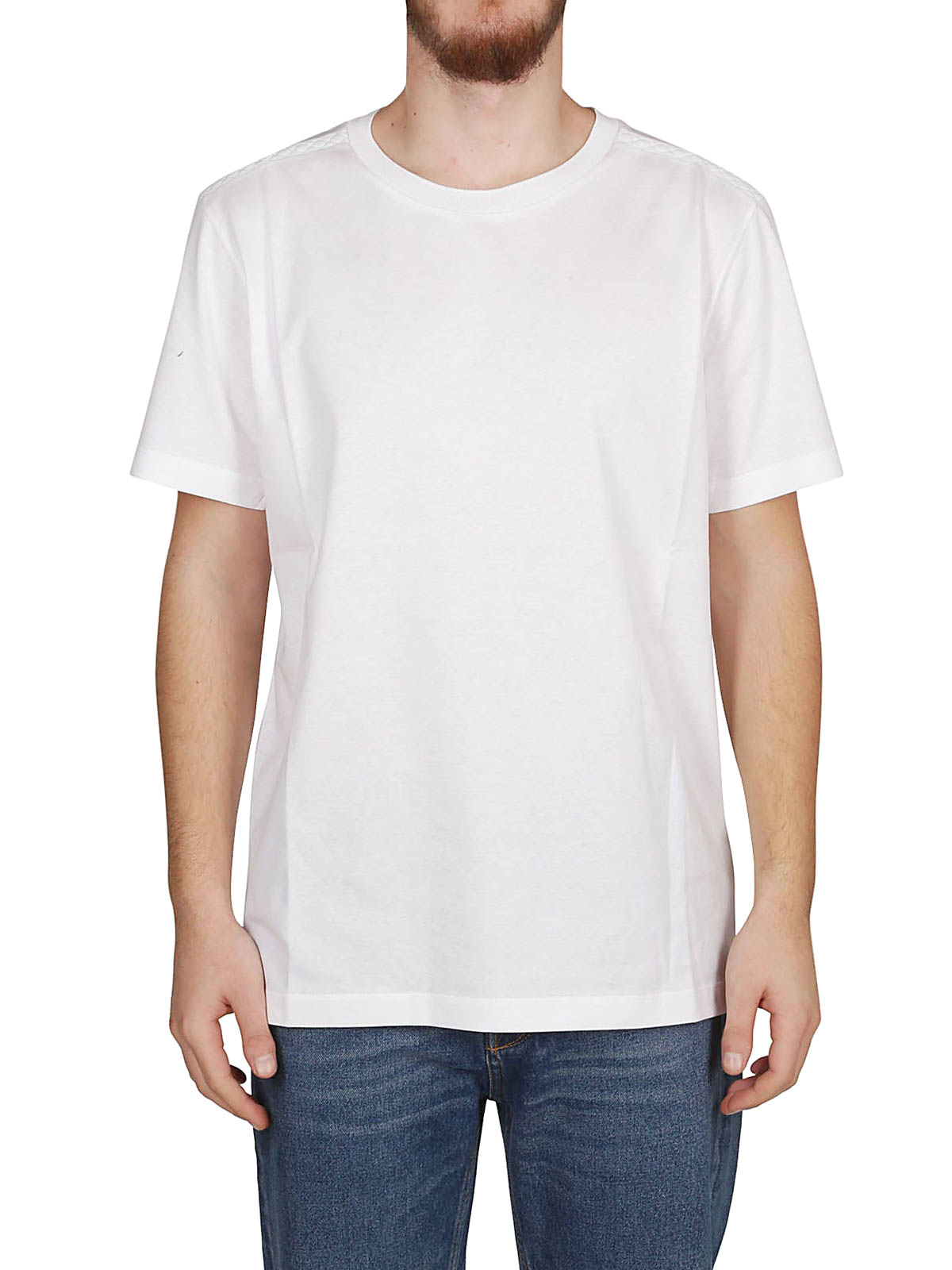 T-shirts Bottega Veneta - Intrecciato pattern white T-shirt ...