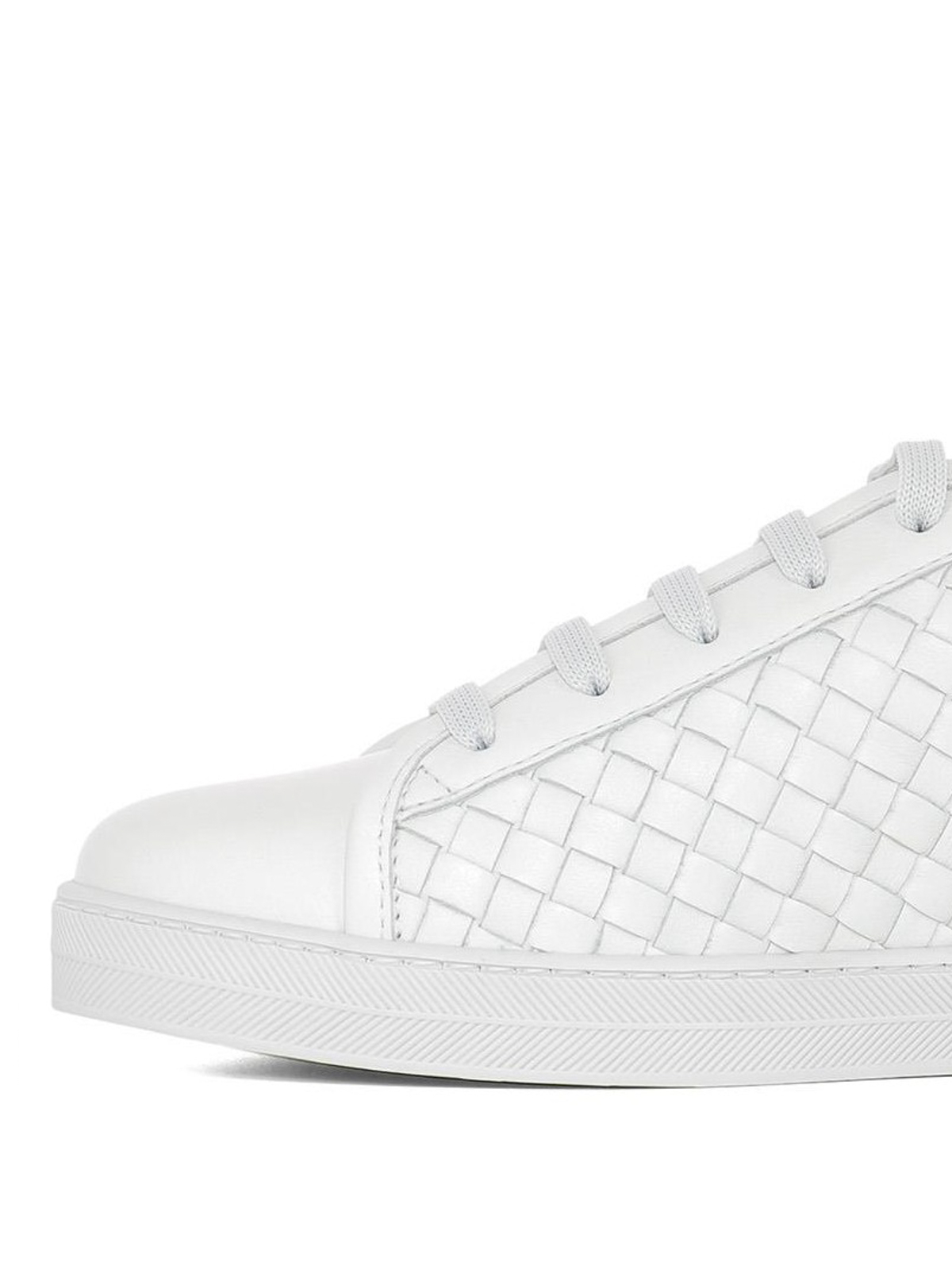 woven leather sneakers