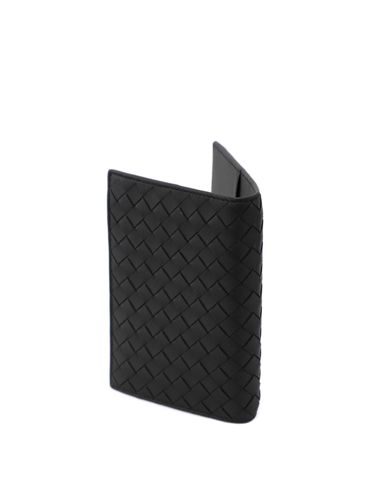 Wallets & purses Bottega Veneta - Intrecciato black leather 