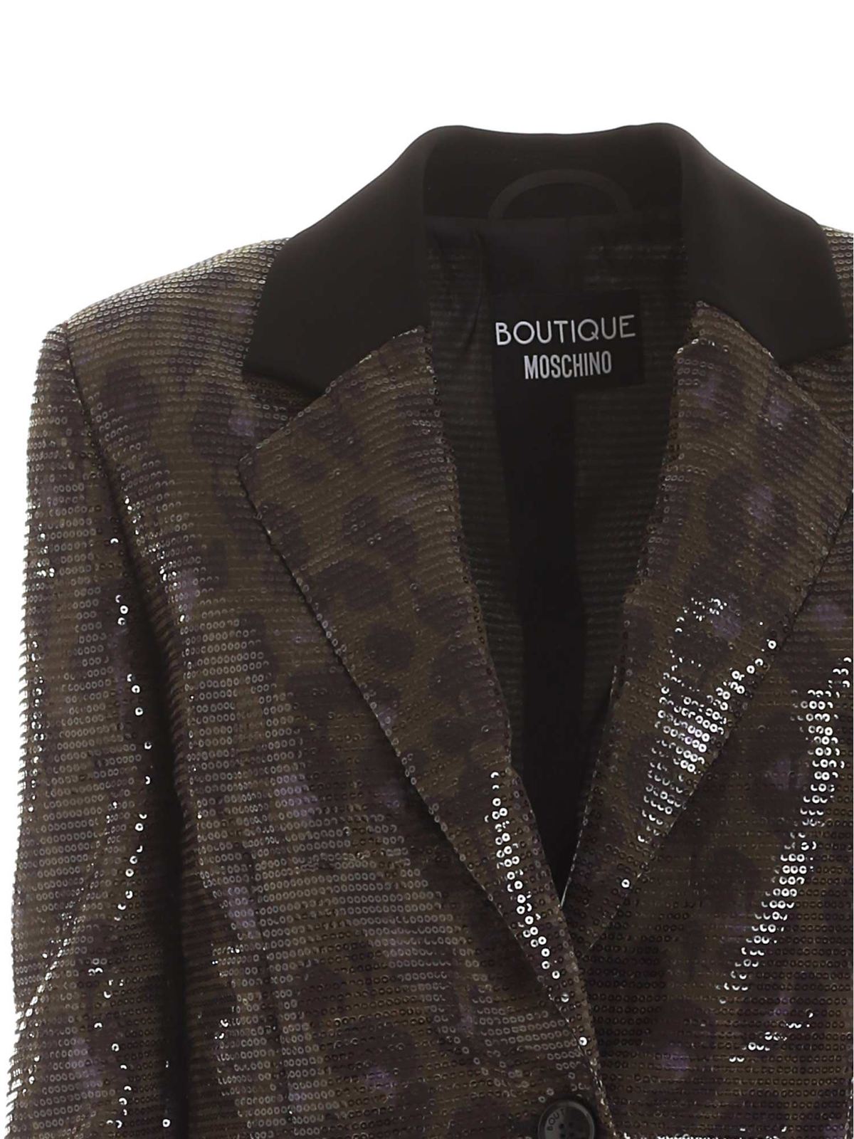 Camouflage print and sequins jacket 
