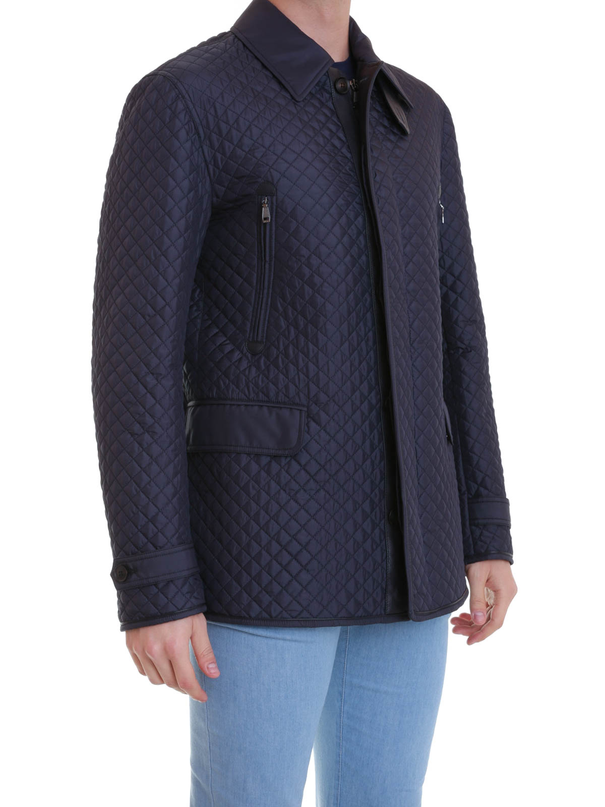 Casual jackets Brioni Padded quilted silk jacket SFM10MP44GK1100