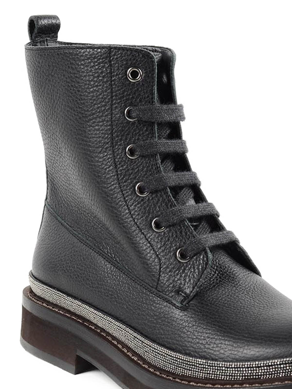 Brunello Cucinelli Kids Autunno Inverno 21/22 anfibi in camoscio grigi -  BZTAMZG041C7597