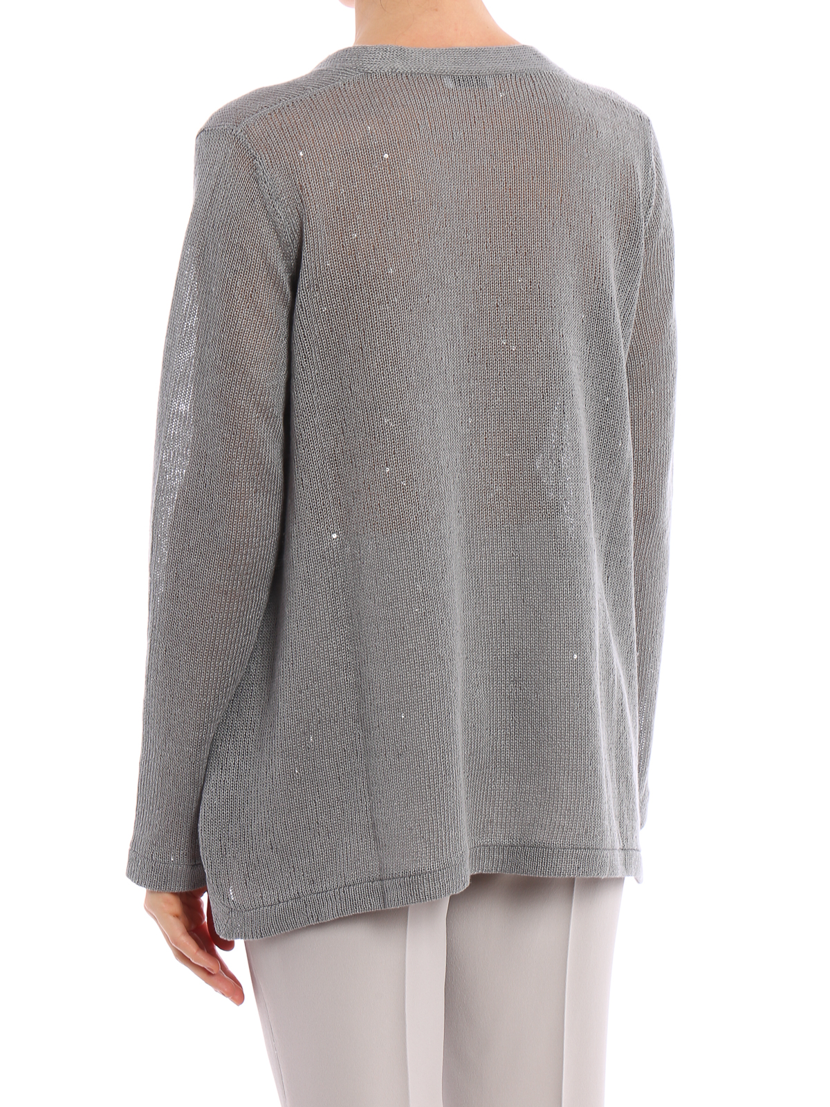 Brunello Cucinelli Embellished linen and silk cardigan cardigans