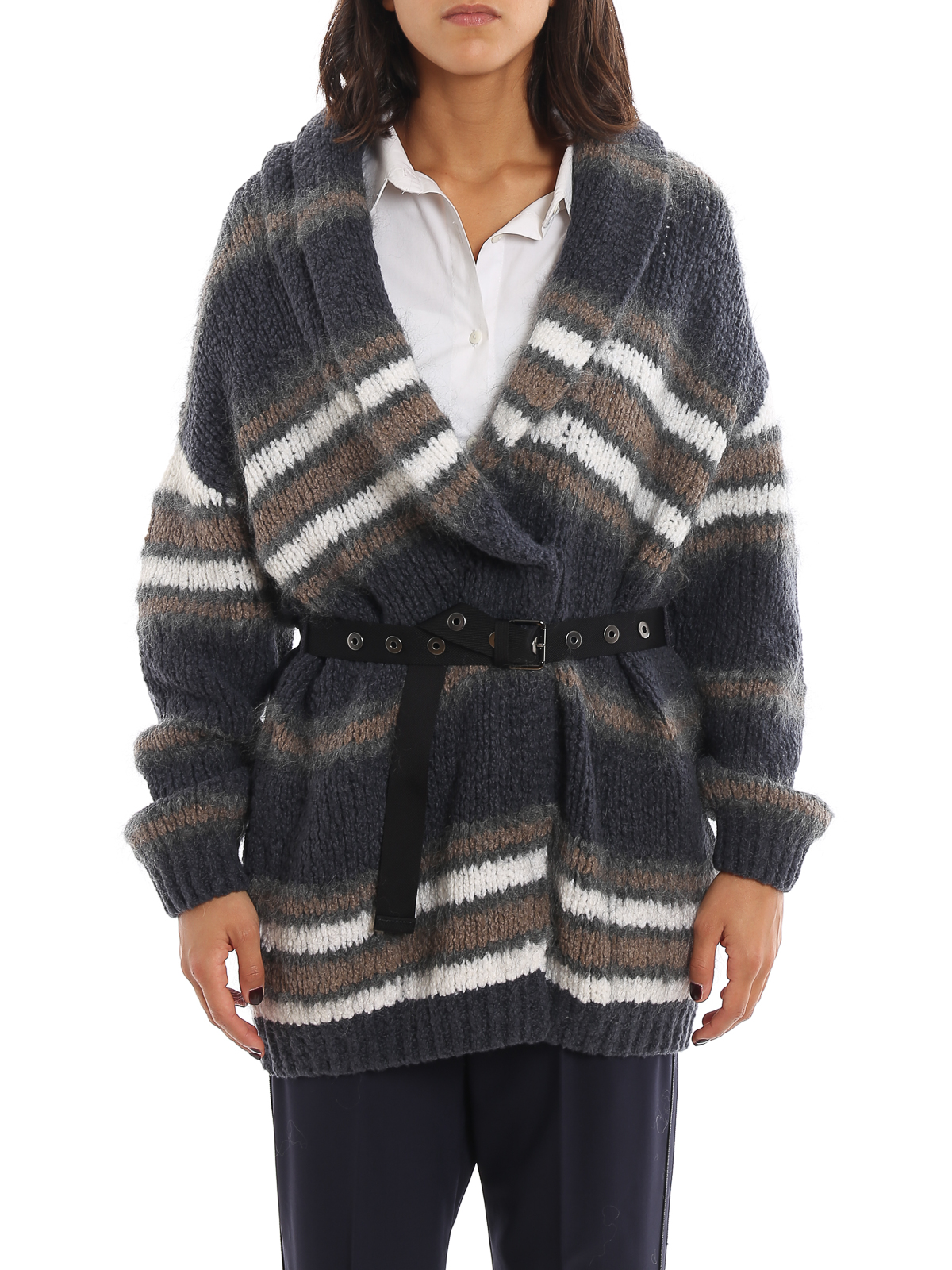 maxi belted cardigan