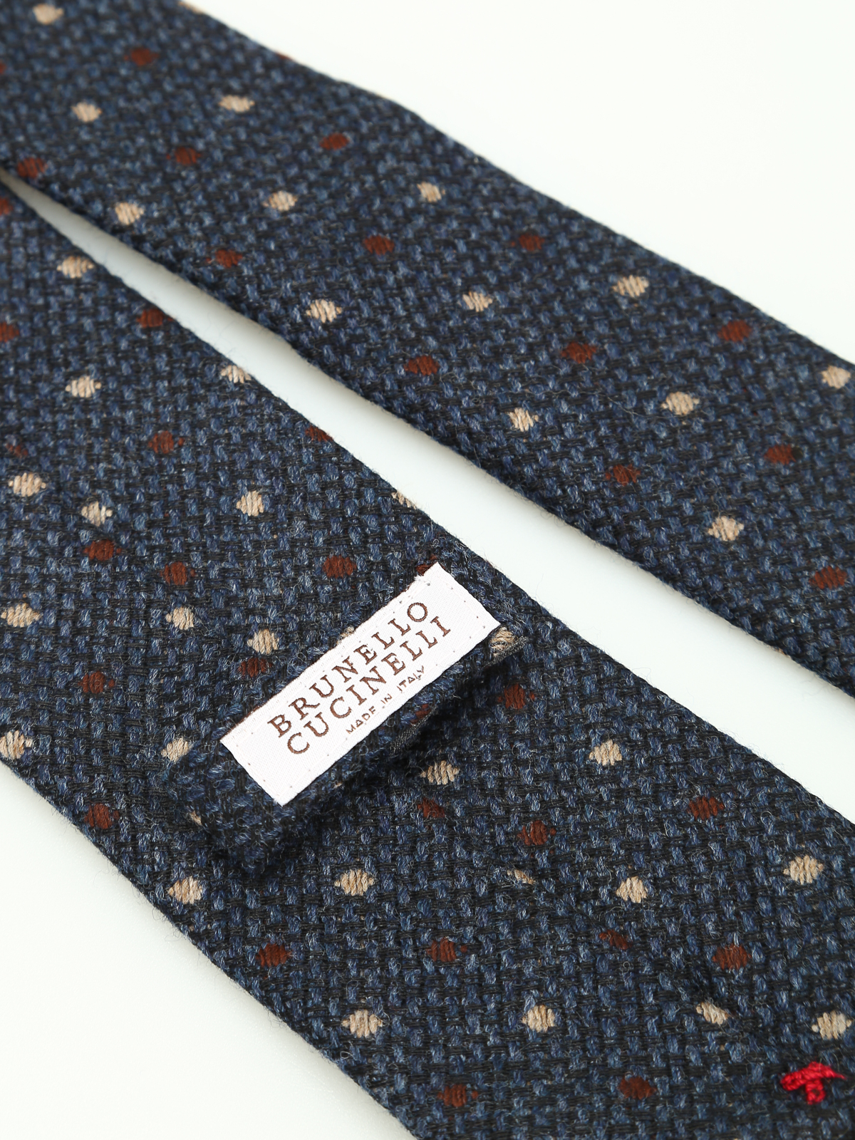 Ties & bow ties Brunello Cucinelli - Wool and silk polka dot tie ...