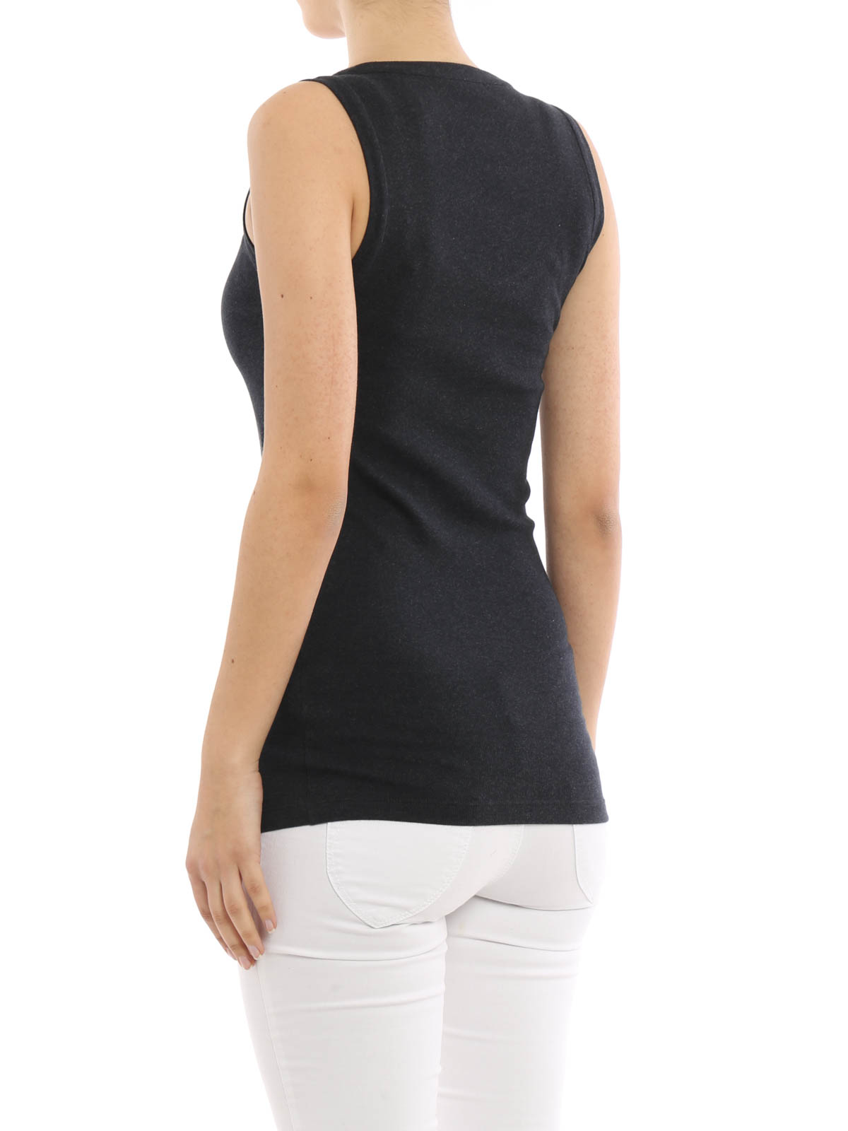 Tops & Tank tops Brunello Cucinelli - Ribbed stretch cotton tank
