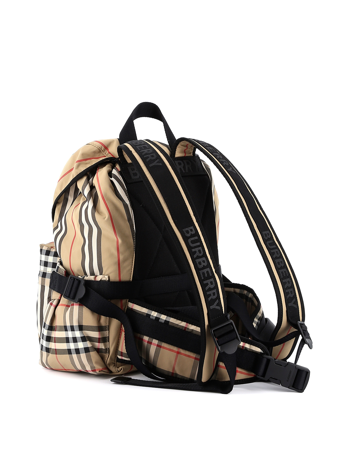 Backpacks Burberry - Logo print Vintage check nylon backpack - 8014751
