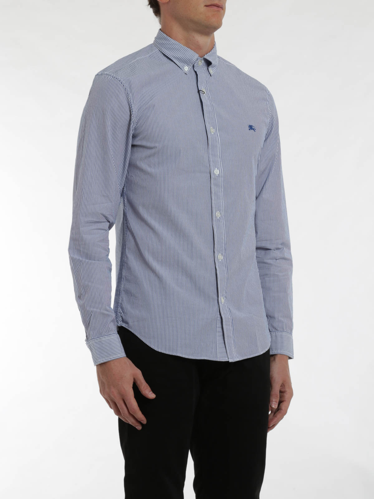 het doel Paine Gillic Mount Bank Shirts Buttero - Striped cotton shirt - 3983519ELLAND4080S | iKRIX.com