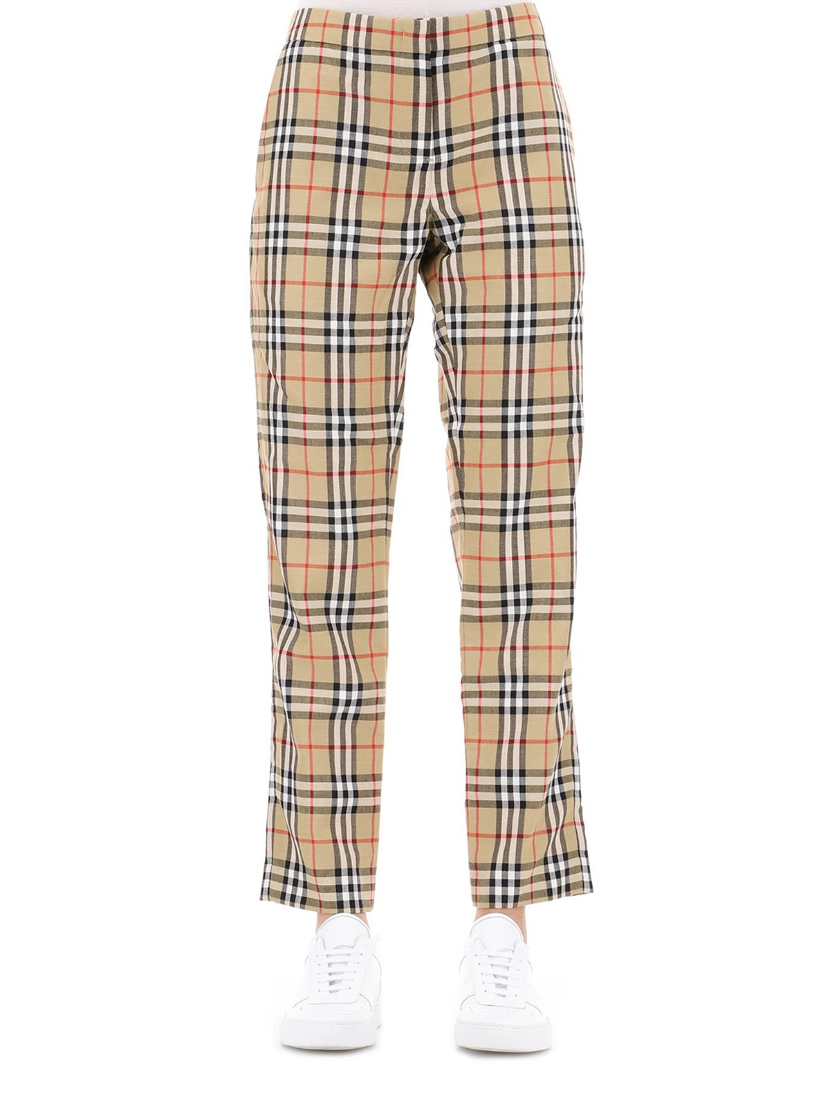 Casual trousers Burberry - Check print trousers - 8004058 