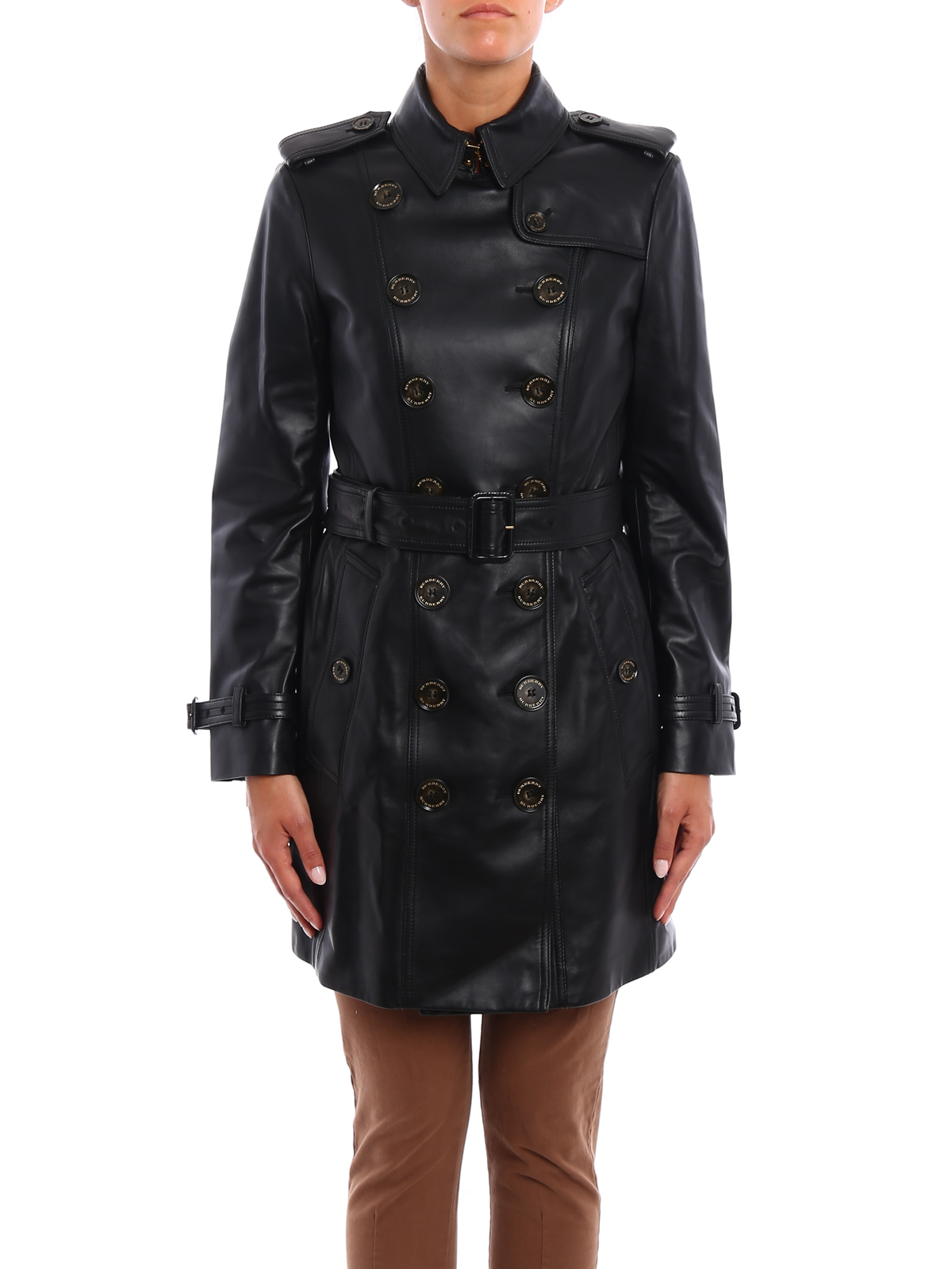 Leather coats Burberry - Sandringham mid leather trench coat - 4055940