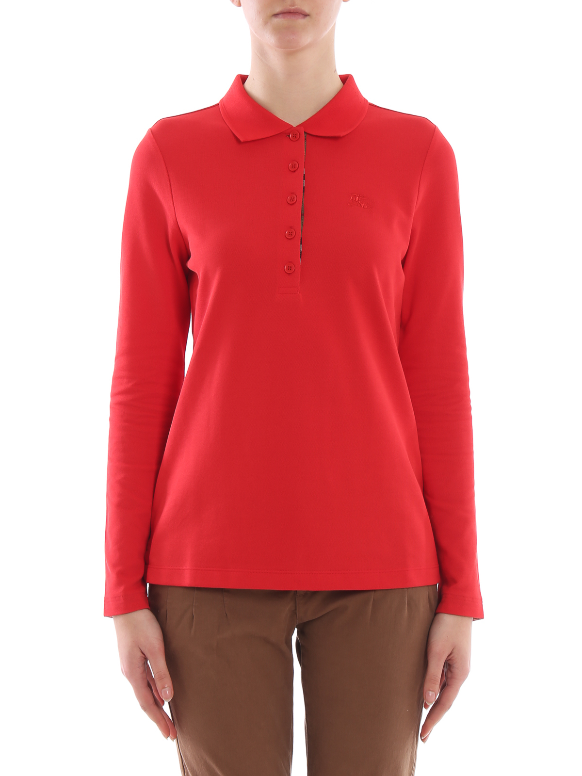 Polo shirts Burberry - Zulia red long sleeve polo shirt - 8004800