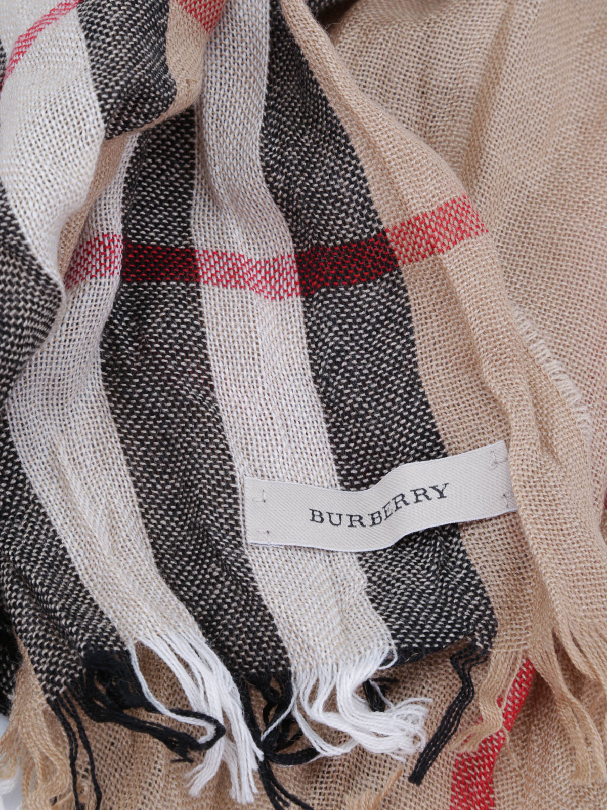 Scarves Burberry - Check wool scarf - 3894350 | Shop online at iKRIX