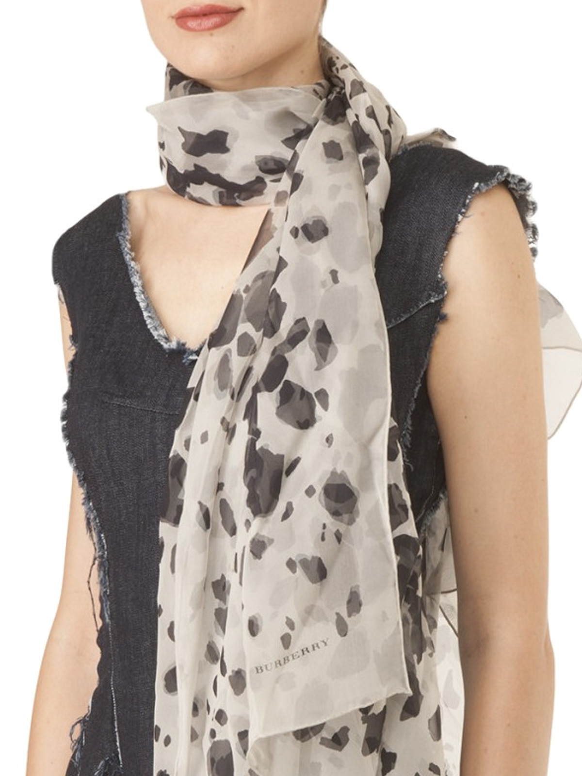 Scarves Burberry - Printed sheer silk scarf - 3955763 