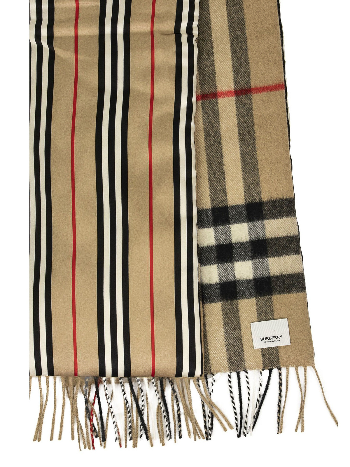 Scarves Burberry - Tartan and icon stripe scarf - 8024374 