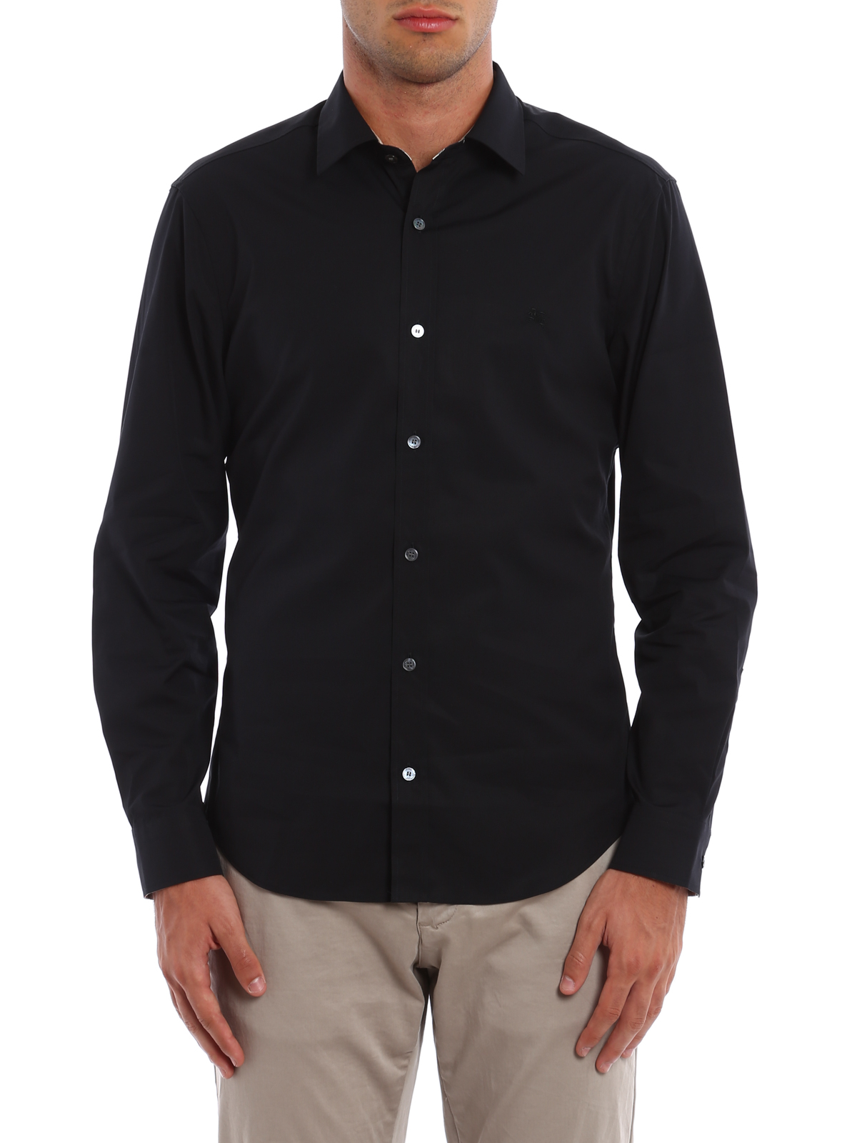 Camisas Burberry - Camisa Negra Para Hombre - 3991162