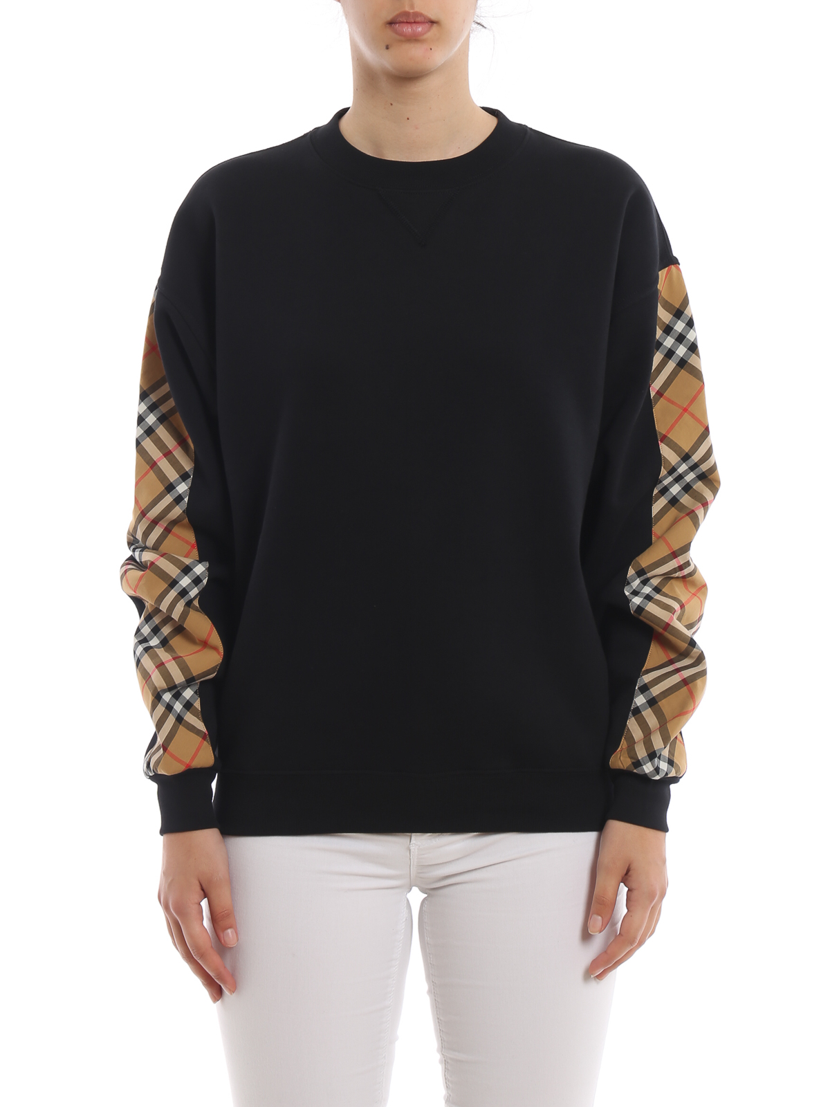 Sweatshirts & Sweaters Burberry - Check sleeve insert sweatshirt - 8008215