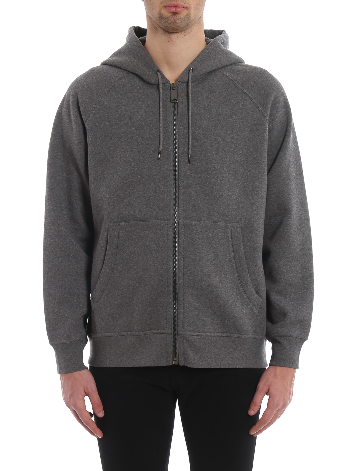 Burberry - Dunbridge grey zipped hoodie - Sweatshirts & Sweaters - 8007121