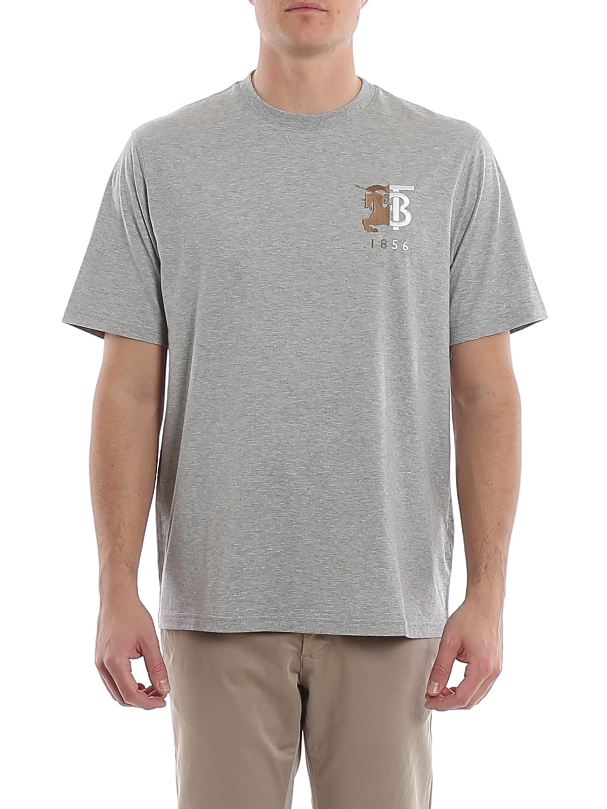 T-shirts Burberry - Hesford TB monogram embroidery T-shirt - 8025650