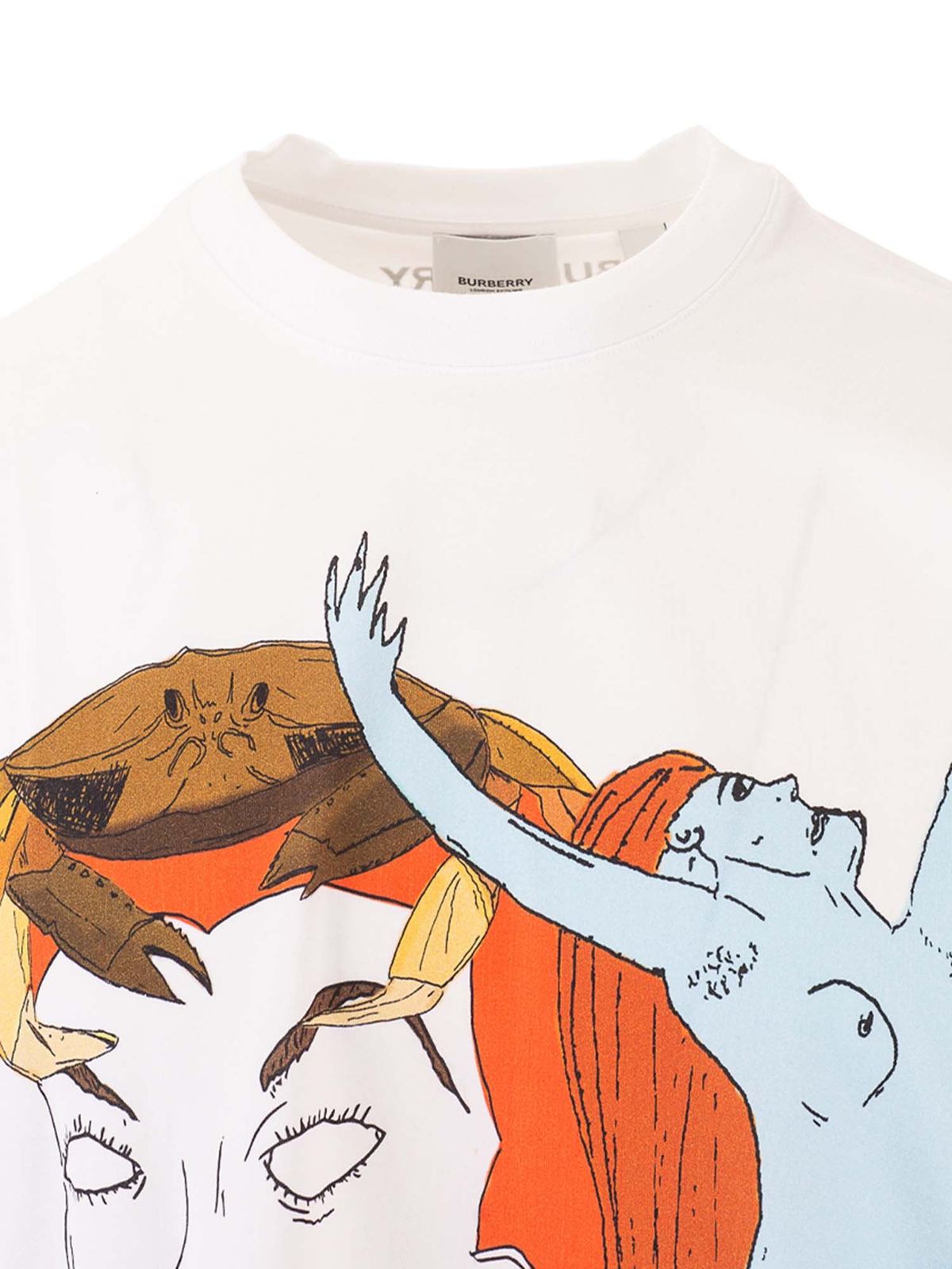 T-shirts Burberry - Mermaid printed t-shirt in white - 4567614 