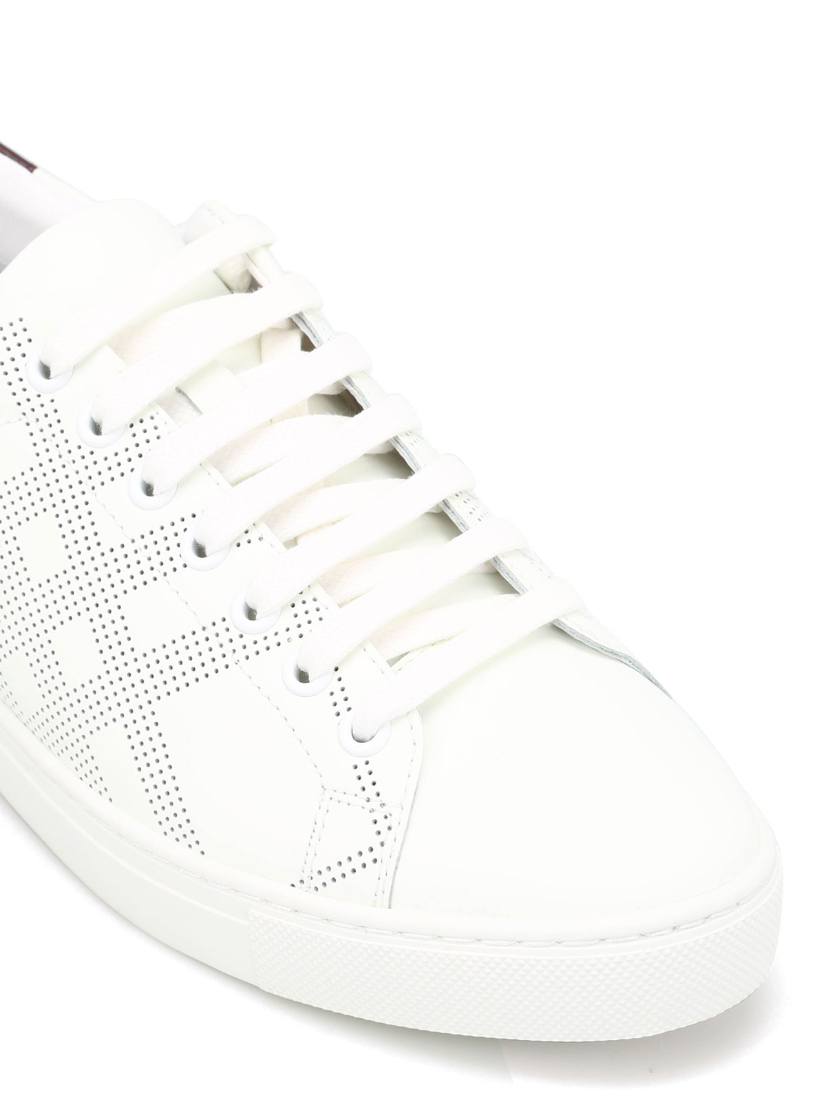 Trainers Burberry - Perforated leather sneakers - 4038157 