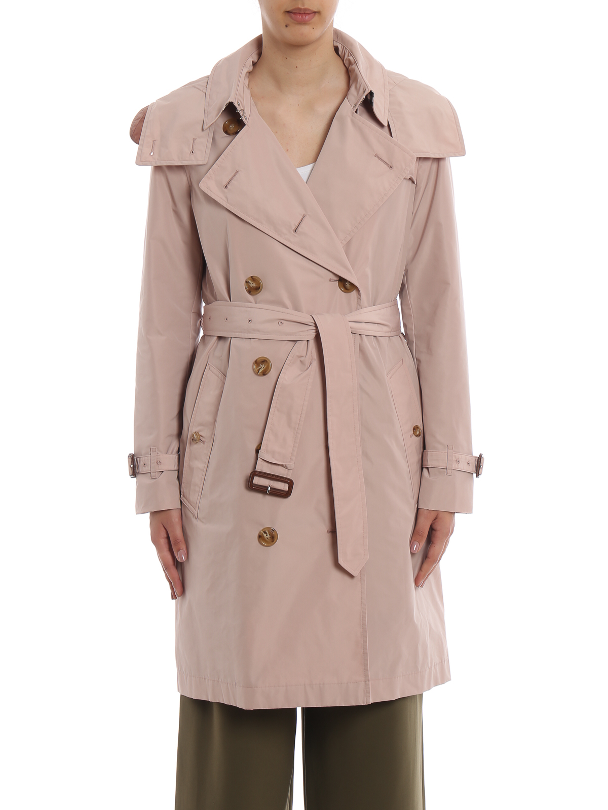 burberry taffeta trench coat with detachable hood