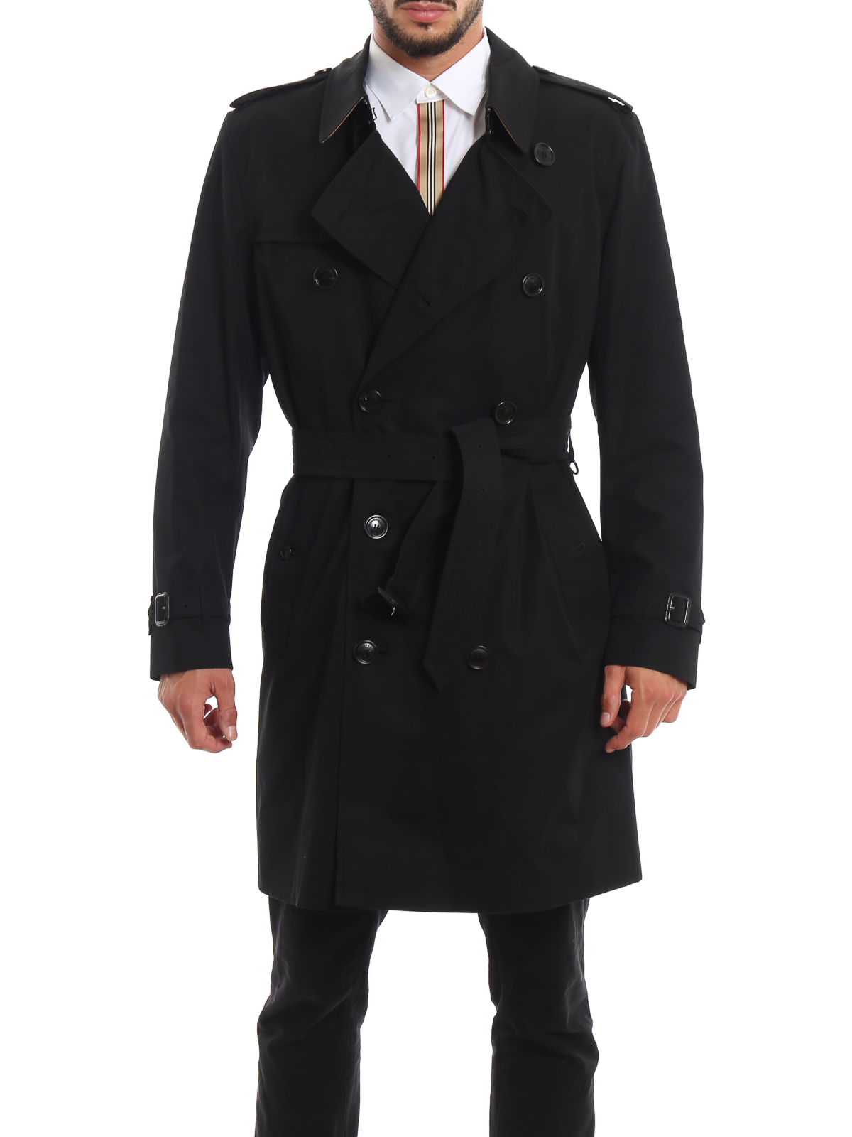 black burberry trench
