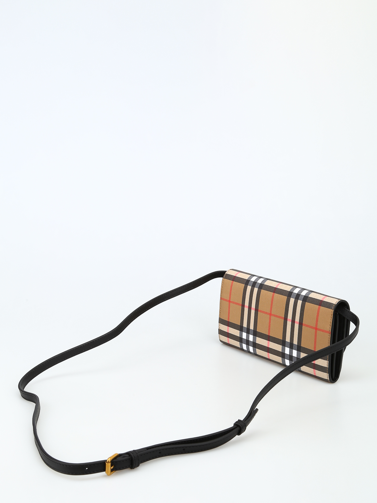 Henley Vintage check wallet with strap 