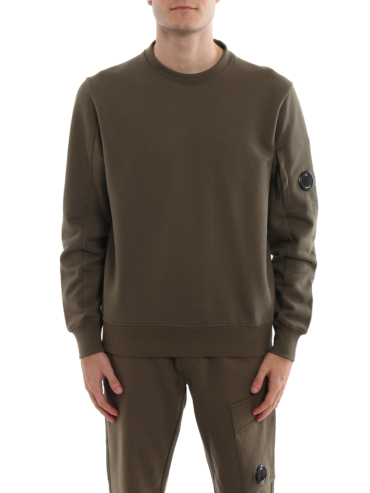 cp company sweatshirt khaki