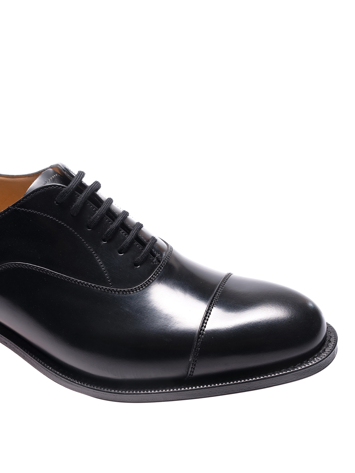 Dubai black leather Oxford shoes 