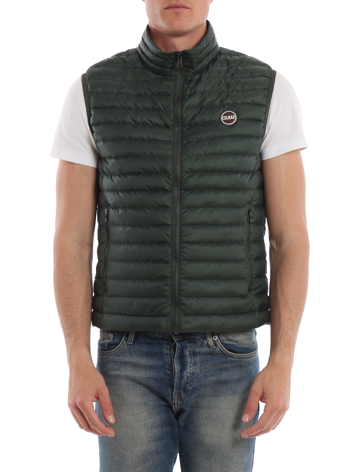 army green vest jacket
