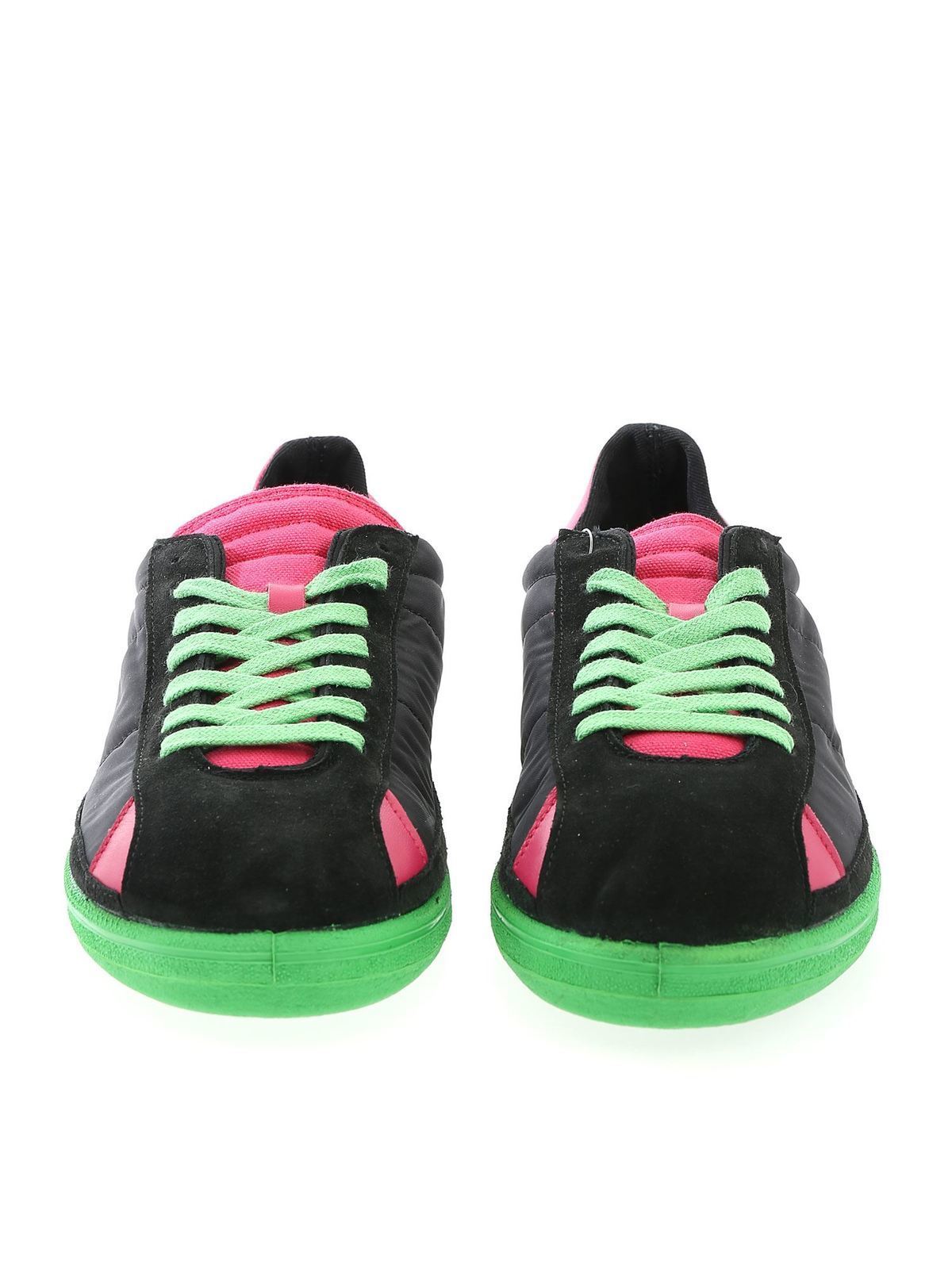 black and green trainers