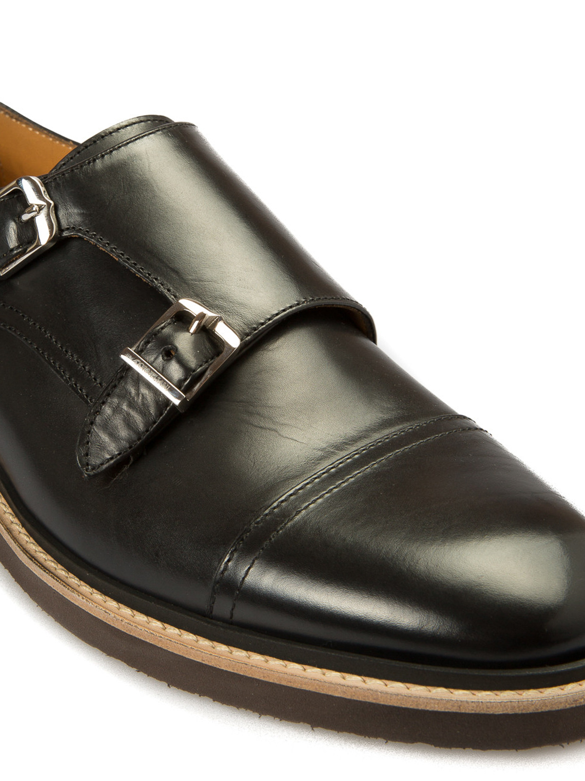 Classic shoes Corneliani Two buckles leather monk straps TM3510952