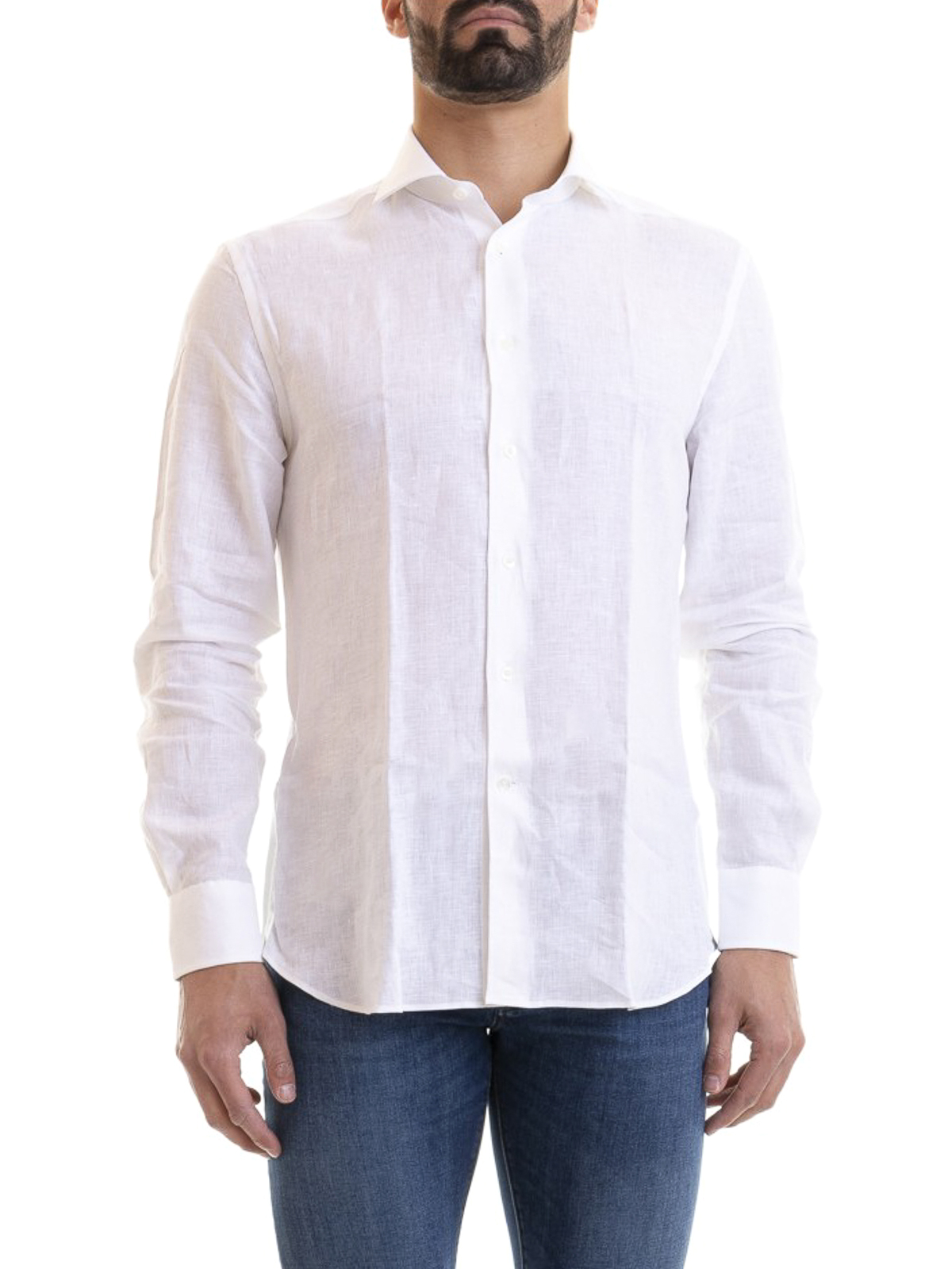 Corneliani - White cotton gauze shirt - shirts - 83P10291110910028