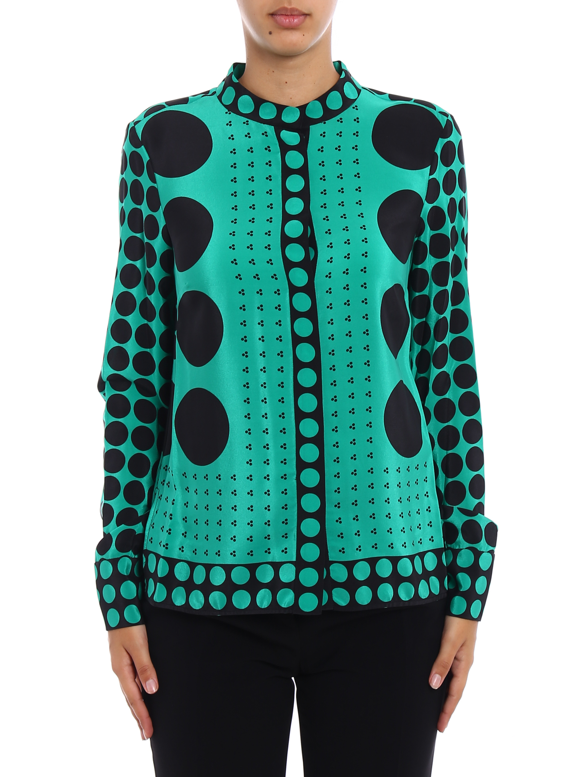 Shirts Diane Von Furstenberg - Brunel Evergreen print silk shirt ...