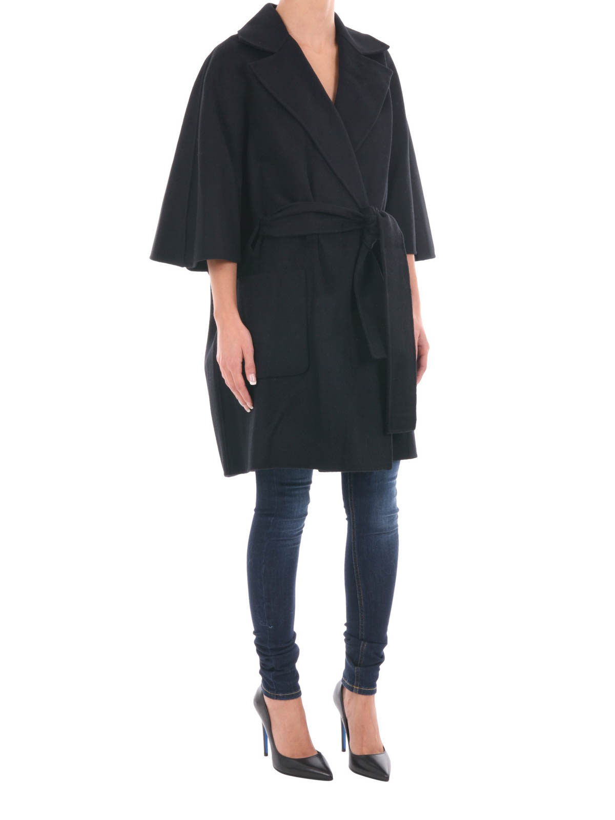 Fashion Coats Wool Coats Diane von Furstenberg Wool Coat black casual look 