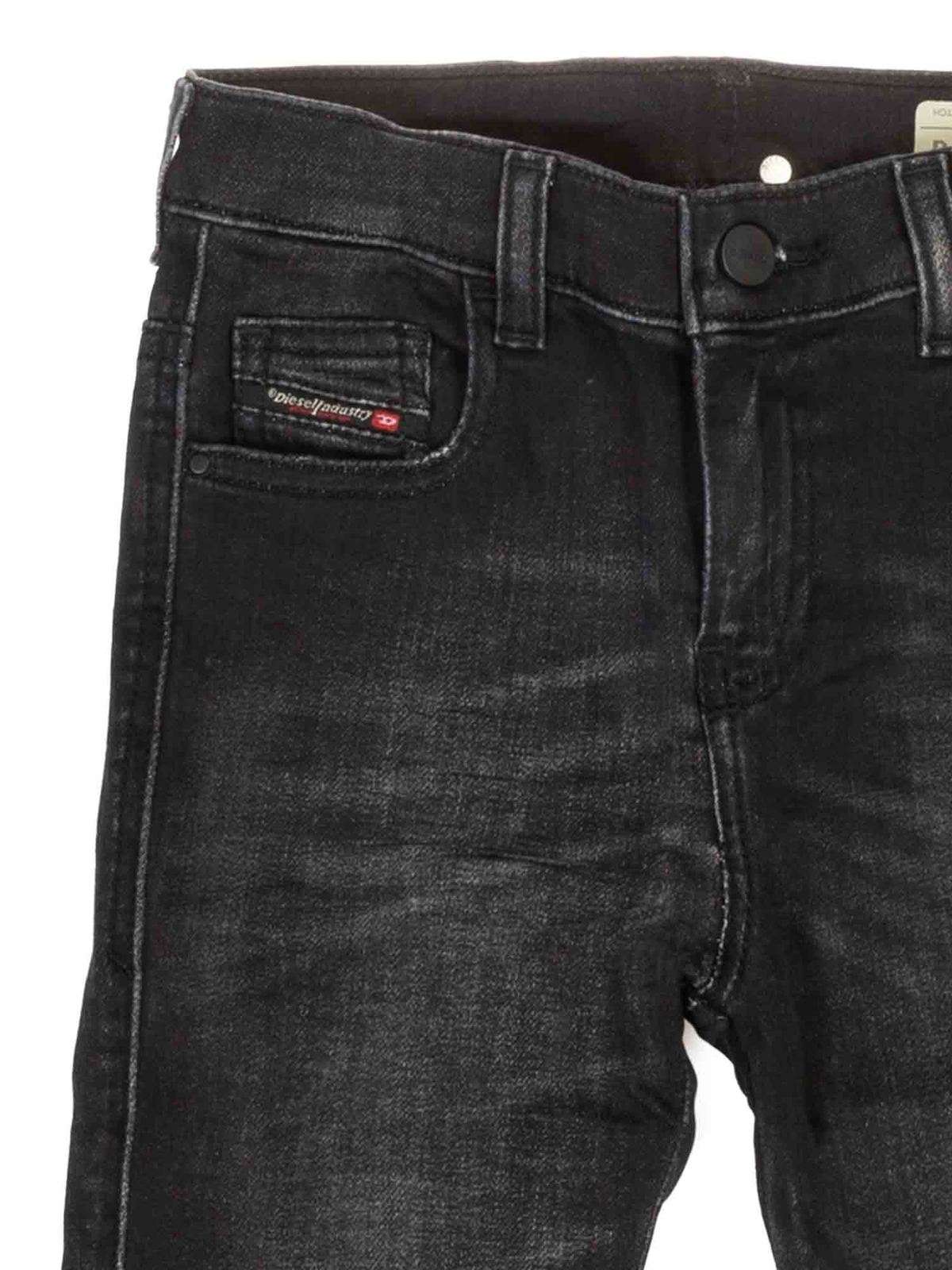 Matematik mulighed cache Jeans Diesel - Branded delavé jeans in black - 00J4ZSKXB50K02 | iKRIX.com