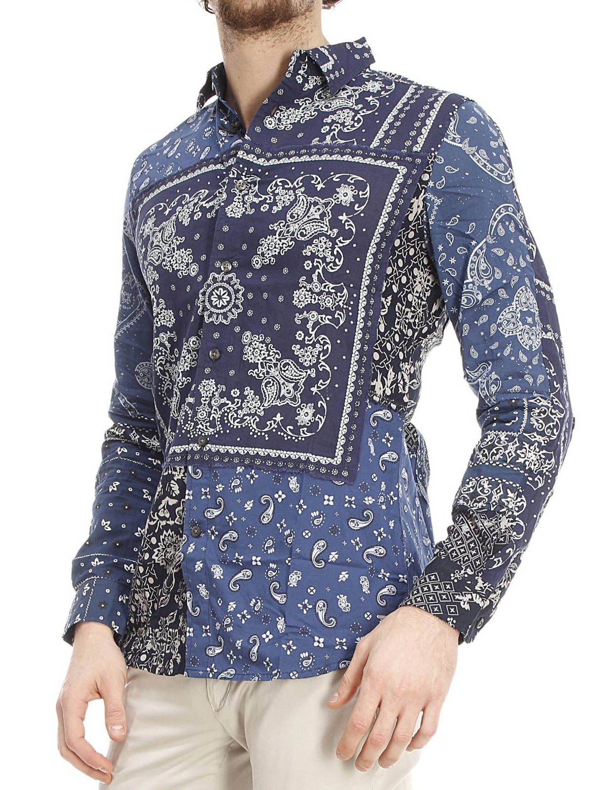 diesel bandana print shirt