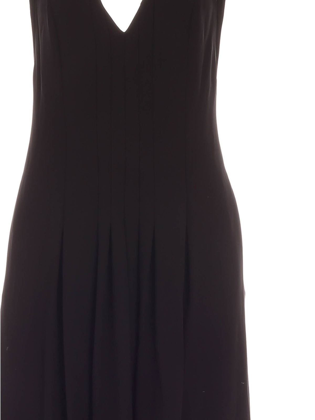 dkny black pleated dress