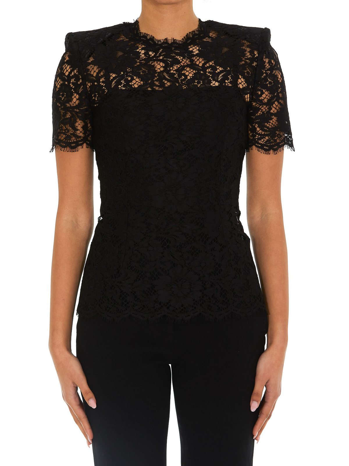 Arriba 62+ imagen dolce and gabbana black lace top - Abzlocal.mx
