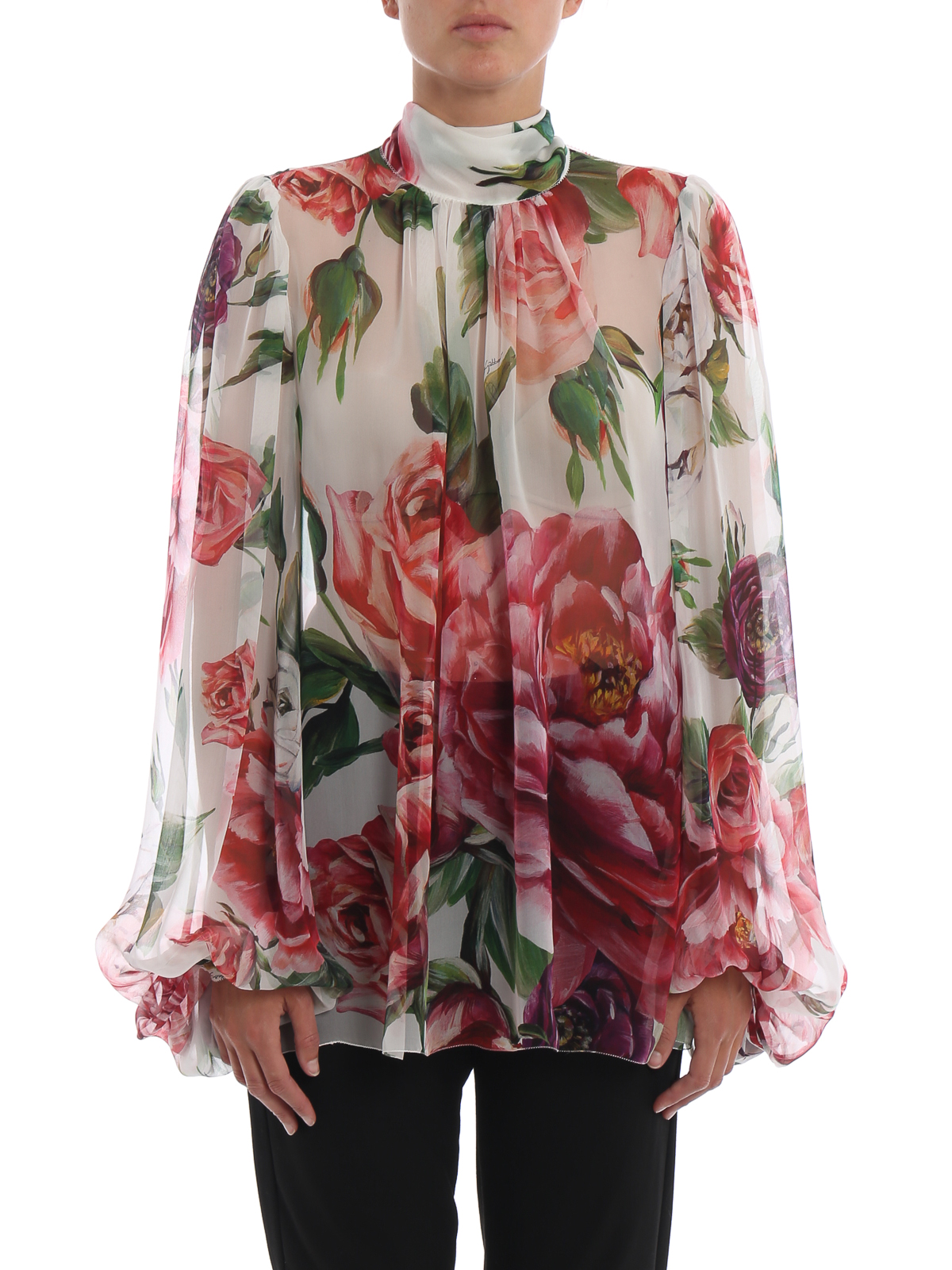 Top 33+ imagen dolce and gabbana silk blouse