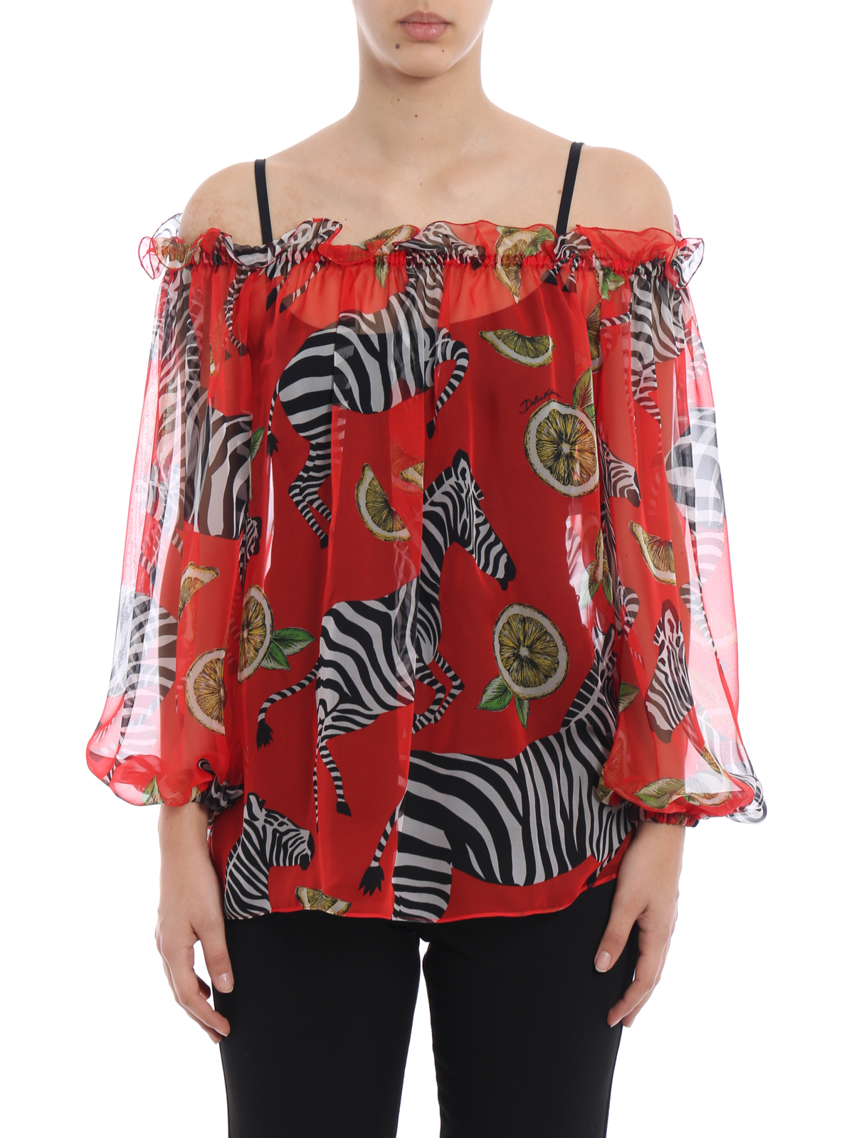Blouses Dolce & Gabbana - Printed silk chiffon blouse 
