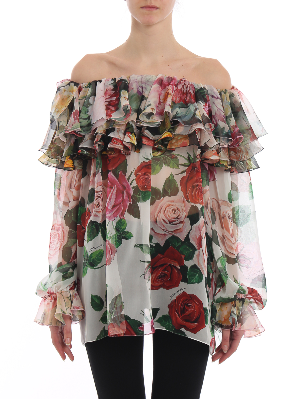 Dolce \u0026 Gabbana - Rose print silk 