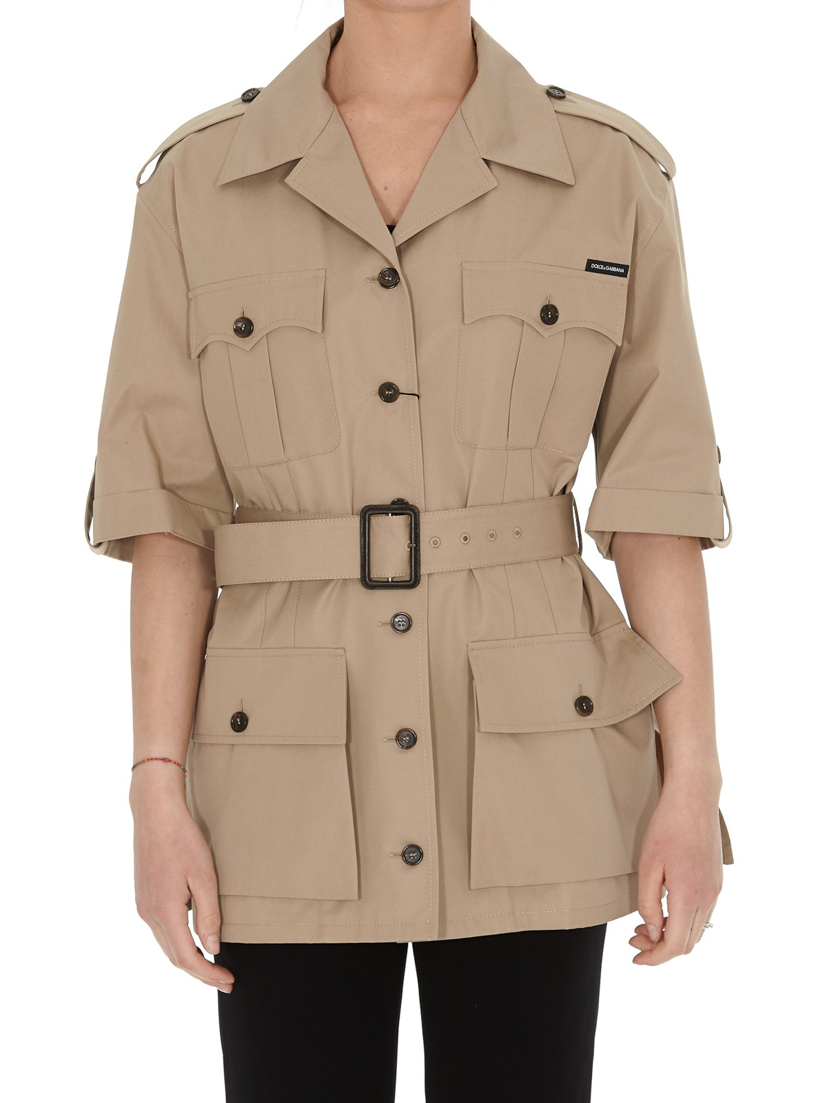 belted military coat