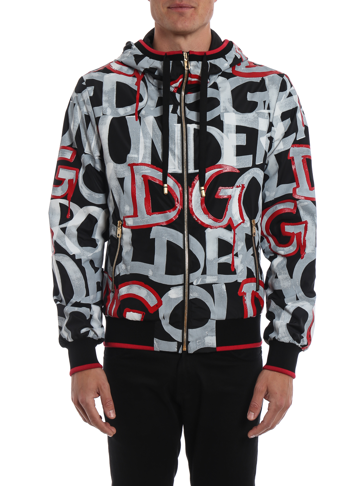 Casual jackets Dolce & Gabbana - Graffiti print technical fabric jacket -  G9LG8THHMEBHNW42