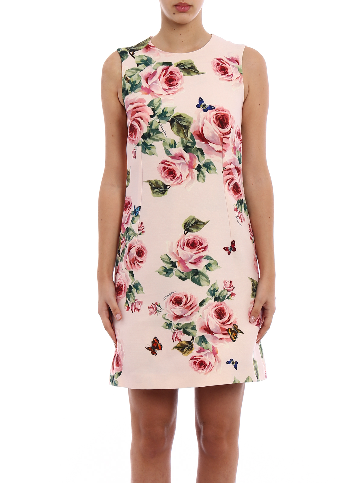 dolce gabbana rose print dress